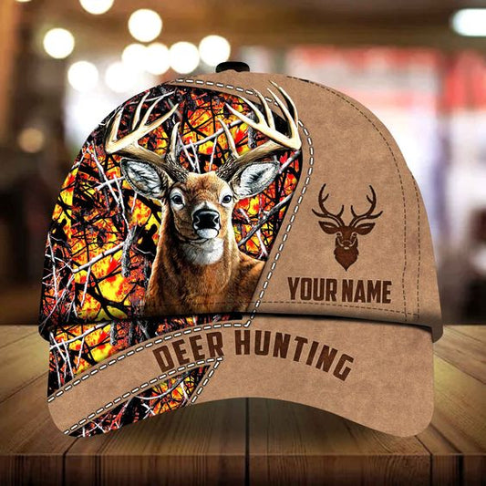Maxcorners Deer Hunter's Camo Personalized Hats 3D