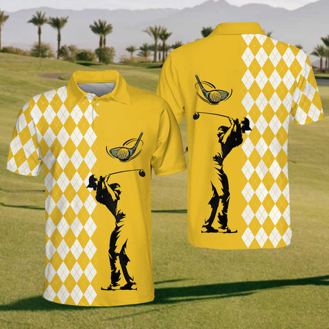 Maxcorners Golf Swinger Mens Golf Polo Shirt, Mens Goft Shirt, Gift For Golf Lovers