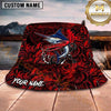 Maxcorners Fishing Epic Sunset Fishing Skull Design Personalized Name 3D Bucket Hat (13 Fish Species)