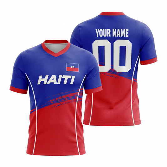 Maxcorners Personalized Haiti Football Fan Shirt Custom 3D Soccer Jersey Gift For Men Women And Kids
