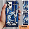 Maxcorners Green Grunge Water Splash Personalized Name Phone Case (13 Fish Species)