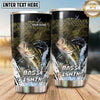 Maxcorners Fishing Tumbler Black Olive Tactical Splash Design Personalized Name Tumbler (13 Species)