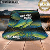 Maxcorners Fishing Dark Aquatic Collage Scale Pattern Personalized 3D Bucket Hat (13 Fish Species)