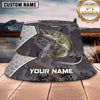 Maxcorners Fishing Dark Skull Fishing Adventure with Bold Rod Personalized Name 3D Bucket Hat (13 Fish Species)