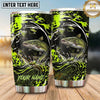 Maxcorners Fishing Tumbler Acid Green Graffiti Swirl Design Personalized Name Tumbler (13 Species)