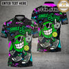 Maxcorners Pickleball Polo Smiling Sunglasses Ball Character Multiple Options Personalized Name, Team Name 3D Shirt
