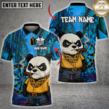 Maxcorners Darts Panda Cigar Graffiti Style  Multioptions Personalized Name, Team Name Unisex 3D Shirt (4 Colors)