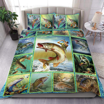 Maxcorners Puzzle Pieces Fishing Bedding Set