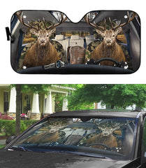 Maxcorners 3D Funny Deer Custom Car Auto Sun Shade
