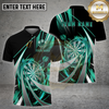 Maxcorners Darts Shirt Electric Cyan Lightning Dartboard Multi Options Personalized Name, Team Name 3D Shirt