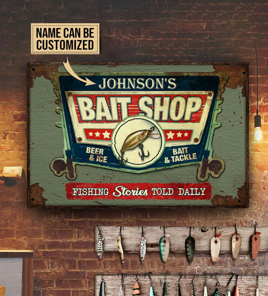 Maxcorners Gifts Personalized Fishing Bait Shop Beer And Ice Canvas LM0101