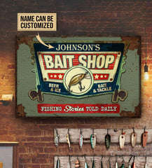 Maxcorners Gifts Personalized Fishing Bait Shop Beer And Ice Canvas LM0101