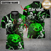 Maxcorners Dart Polo Shirt Halloween Pumpkin Ghost Lightning Multioptions Personalized Name, Team Name Unisex 3D Shirt (4 Colors)