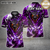 Maxcorners Dragon Bowling Splash Art Pink Fury Multiple Options Personalized Name, Team Name 3D Shirt