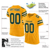 Maxcorners Custom Gold Green-White Mesh Authentic Football Jersey LM2605