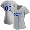 Maxcorners Custom Gray Royal-White Authentic Baseball Jersey LM2605