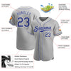 Maxcorners Custom Gray Royal-White Authentic Baseball Jersey LM2605