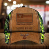 Maxcorners The Best American Deer Hunting Leather Pattern 3D Multicolor Personalized Cap