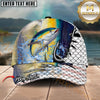Maxcorners Fishing Hook Fish Scale Personalized Name Classic 3D Cap (12 Breeds)