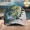Maxcorners Fishing Hook Fish Scale Personalized Name Classic 3D Cap (12 Breeds)