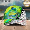 Maxcorners Fishing Hook Fish Scale Personalized Name Classic 3D Cap (12 Breeds)