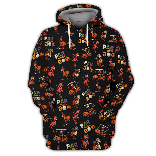 Maxcorners Funny Pattern Golf Shirt, Flamingo Golf Shirt, Halloween Golf Shirt For Golfer