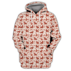 Maxcorners Christmas Golf Shirt, Dachshund Golf Shirt For Men, Pattern Golf Shirt, Toile De Jouy Shirt For Golfer