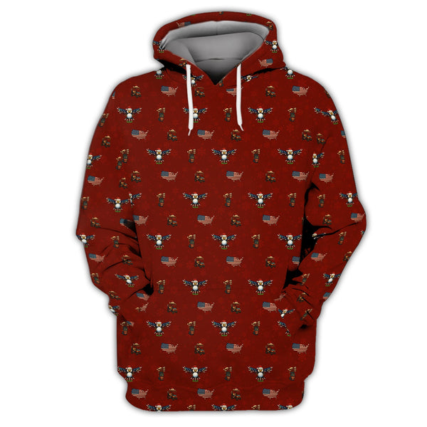 Maxcorners USA Golf Shirt For Golfer, Christmas Golf Shirt, Funny Pattern Golf Shirt For Men