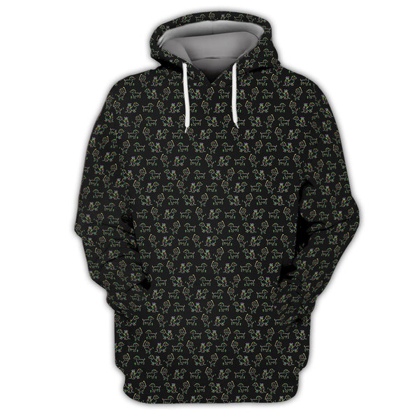 Maxcorners Dachshund Golf Shirt For Golfer, Funny Christmas Golf Shirt, Crazy Pattern Golf Shirt For Men