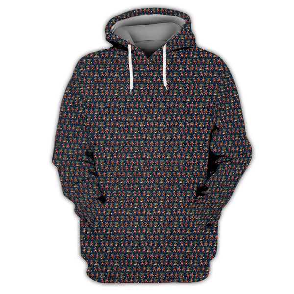 Maxcorners Funny Pattern Golf Shirt, Bigfoot Golf Shirt For Golfer, Bigfoot Santa Golf Shirt For Men