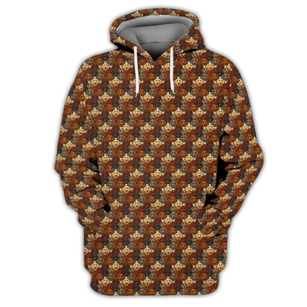 Maxcorners Crazy Golf Shirt For Men, Dachshund Golf Shirt For Golfer, Funny Pattern Golf Shirt