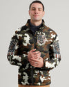 Maxcorners The Closer I Get To Nature Deer Camo Puffer Jacket LM2101