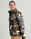 Maxcorners The Closer I Get To Nature Deer Camo Puffer Jacket LM2101