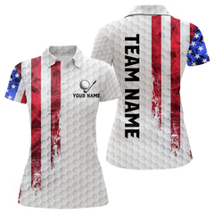 Maxcorners Red, White And Blue Smoke American Flag Men Golf Polo Shirts Custom Patriotic Men And Women White Golf Polo