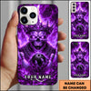 Maxcorners Fire Skull King Bowling Inferno Dark Art Multicolor Options Personalized Name 3D Phonecase