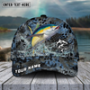 Maxcorners FishingBlue Kryptek Camo Pattern Sport Pattern Personalized Name 3D Cap (11 Breeds)