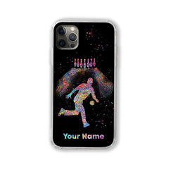 Maxcorners Bowling Player Phone Case Personalized Male Bowler Custom Name iPhone Samsung Huawei Customized Text Quote Man Boy sport Personalised Gift Full Wrap Phone Case LM0812