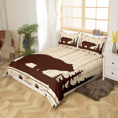 Maxcorners Brown Bear Handmade Bedding Set