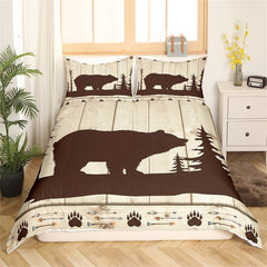 Maxcorners Brown Bear Handmade Bedding Set