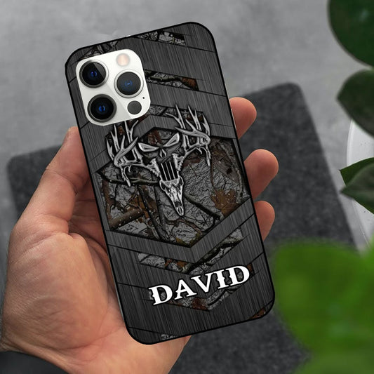 Maxcorners Deer Skull Hunter Personalized Name Phone Case LM1012