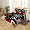 Maxcorners Rustic Cabin Duvet Cover, Wild Bear Jungle Tree Boho Arrow Feather Bedding Set