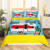 Maxcorners Cartoon Trailer Handmade Duvet Cover for RV Decor, Botanical Cactus Nature Plant Bedding Set