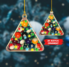 Maxcorners Personalized Name Billiards Ornament,Christmas Gift For Billiards Player