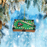Maxcorners Billiard Ball Ornament, Personalized Billiards Christmas Ceramic Ornament
