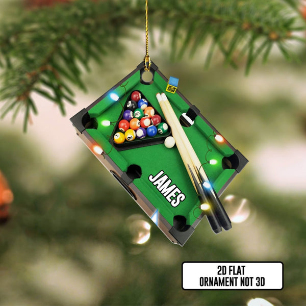 Maxcorners Custom Photo Ornament For Billiards Lovers