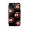 Maxcorners Billiards Red Eight Ball Tough 
 Full Wrap Phone Case LM1012
