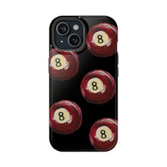 Maxcorners Billiards Red Eight Ball Tough 
 Full Wrap Phone Case LM1012