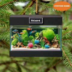 Maxcorners Personalized Aquarium Christmas Ornament, Fish Christmas Ornament, Gift For Fish Lover, Christmas Gift