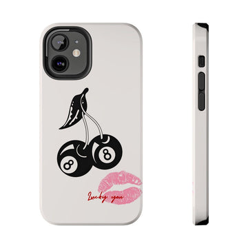 Maxcorners Billiards Chic Cherry Glossy, Protective Lexan Cover Full Wrap Phone Case LM1012