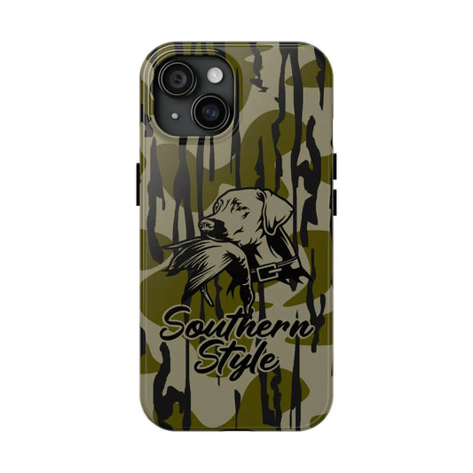 Maxcorners MossBark Camo Tough Phone Case, "Southern Style" Duck Dog, Impact Resistant, Hunting Gifts, Accessories
 Full Wrap Phone Case LM0812